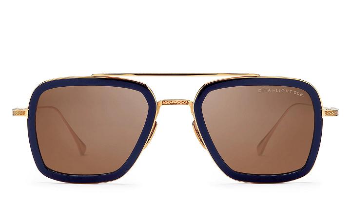 Dita Women's Flight 006 Sunglasses Navy Gold APH160728 USA